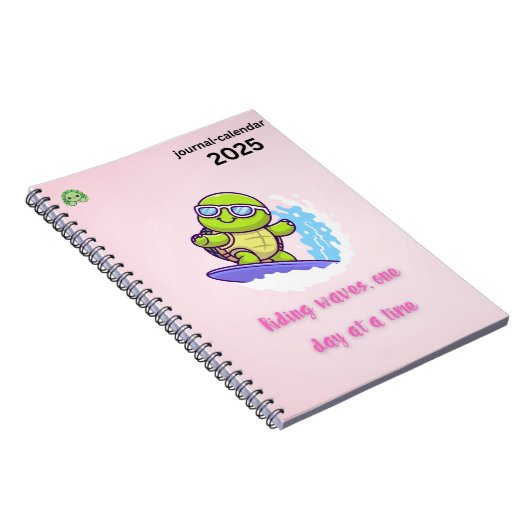 Een dag per keer - Turtle Vibes Gifts Notitieboek (Rechterzijde)