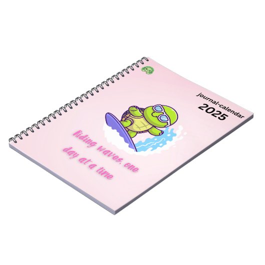 Een dag per keer - Turtle Vibes Gifts Notitieboek (Linkerzijde)