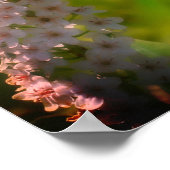 Eén dag per keer wit Inspirerend van wilde bloemen Poster (Hoek)