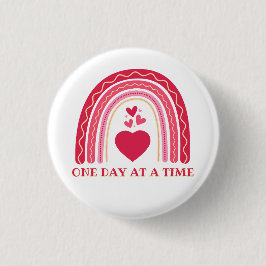 Eén Dag per Tijd Ronde Button 3,2 Cm