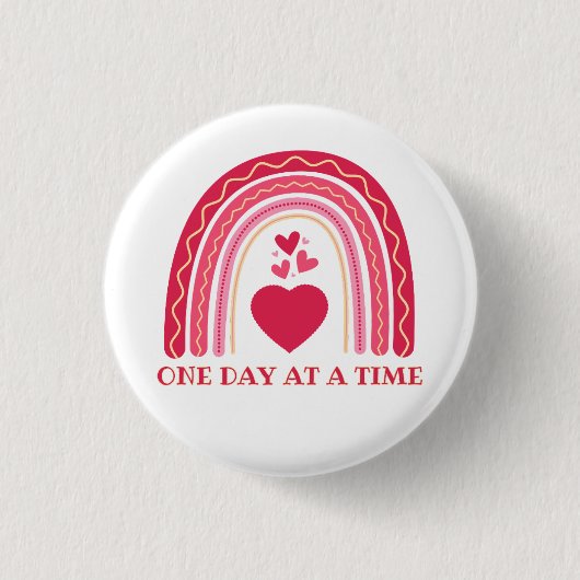 Eén Dag per Tijd Ronde Button 3,2 Cm (Voorkant)