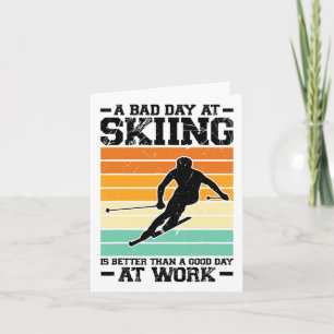Een dag skiën is een betere sport kaart