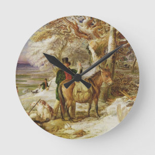 Een dag sport, 1826 (olie op canvas) ronde klok