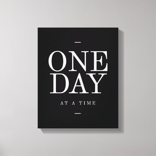 Eén dag — Studenten met een zwarte en witte offert Canvas Afdruk (Voorkant)