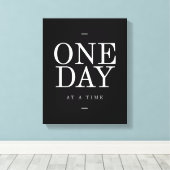 Eén dag — Studenten met een zwarte en witte offert Canvas Afdruk (Insitu (Houten vloer))