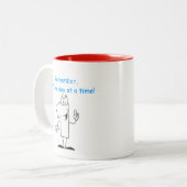 Eén dag tegelijk - AA Tweekleurige Koffiemok (Voorkant links)