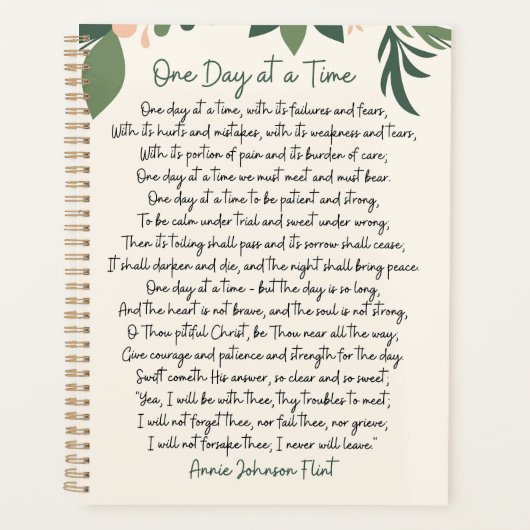 Eén dag tegelijk Annie Johnson Flint briefkaart Planner (Voorkant)