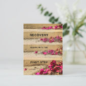 Eén dag tegelijk (bloemen op stappen / herstel) briefkaart (Staand voorkant)