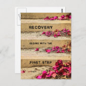 Eén dag tegelijk (bloemen op stappen / herstel) briefkaart (Voorkant / Achterkant)