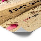 Eén dag tegelijk (bloemen op stappen / herstel) poster (Hoek)