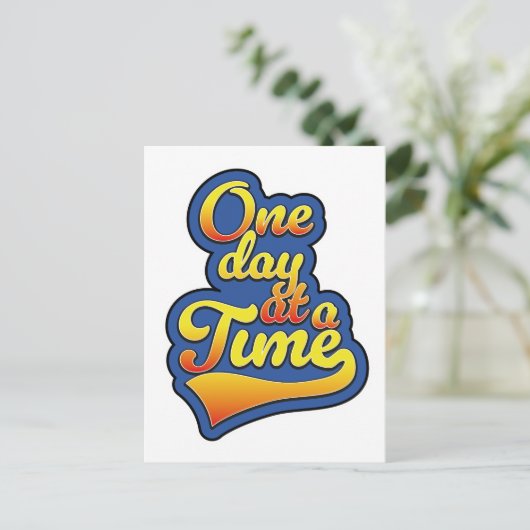 Eén dag tegelijk feestdagenkaart (Staand voorkant)