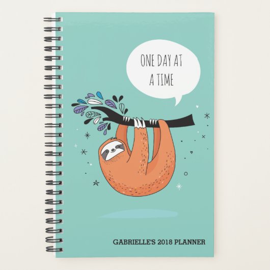 Een dag tegelijk - grappige sleuf planner (Voorkant)