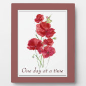 "Eén dag tegelijk" Inspirerende Citaat-bloemen Fotoplaat (Voorkant)