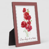 "Eén dag tegelijk" Inspirerende Citaat-bloemen Fotoplaat (Zijkant)