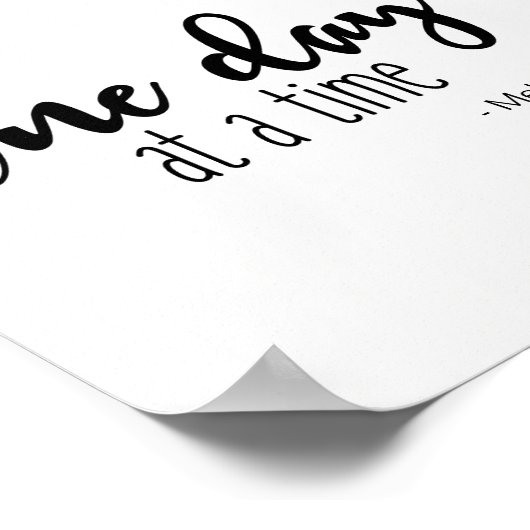 'Eén dag tegelijk' verticaal Poster (Hoek)