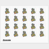 Eén dag tegelijk vierkante sticker (Vel)