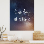ÉÉN DAG TEGELIJKERTIJD - Night Sky Quote Poster (Keuken)