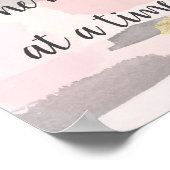 ÉÉN DAG TEGELIJKERTIJD - Roze goudprijsopgave Poster (Hoek)