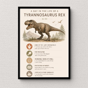 Een dag uit het leven van een Tyrannosaurus Rex kl Poster