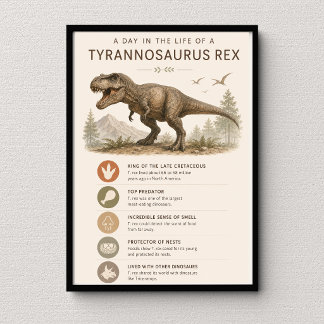 Een dag uit het leven van een Tyrannosaurus Rex kl Poster
