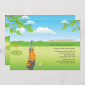 Een dag van de Golfuitnodiging Kaart (Voorkant / Achterkant)