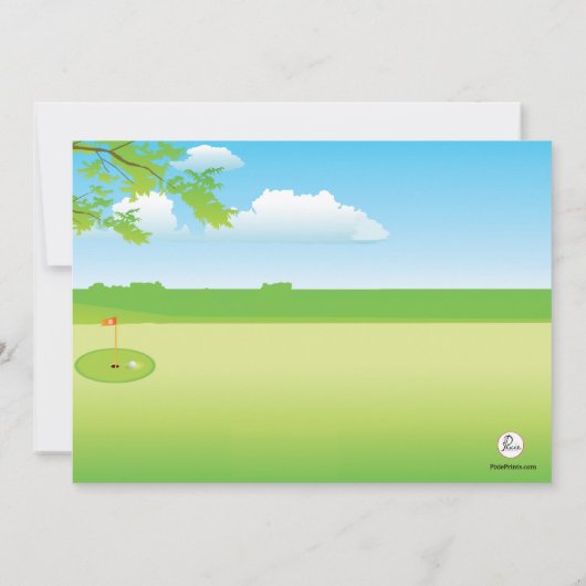 Een dag van de uitnodiging van Golf Vaderdag (Achterkant)