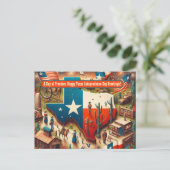 Een Dag van de Vrijheid Texas Onafhankelijkheidsda Briefkaart (Staand voorkant)