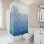 Een dag van de wolken, blauwbonnetjes van Onderdon Douchegordijn (In situ)