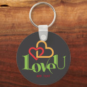 Een dag van liefde en iedereen die van houdt sleutelhanger (Voorkant)