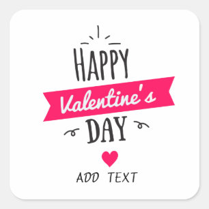 Een dag van liefde en iedereen die van houdt vierkante sticker