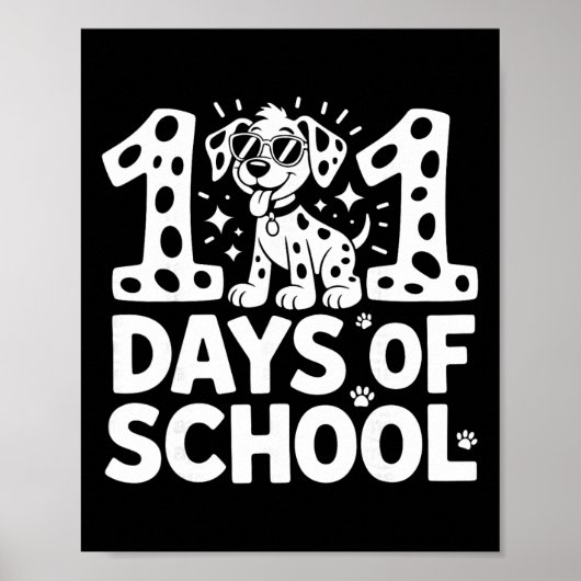 Eén dag van schoolhondontwerp voor kinderen terug poster (Voorkant)