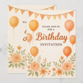 Een dag van vreugde en saamhorigheid verjaardag ui kaart (Voorkant / Achterkant)