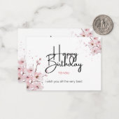 Een dag vol glimlachen en vreugde notitiekaartje (Voorkant / Achterkant in situ)