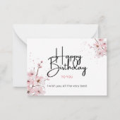 Een dag vol glimlachen en vreugde notitiekaartje (Achterkant)