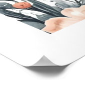 Een dag vol liefde – Koreaanse kalligrafie bloemmo Poster (Hoek)