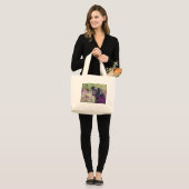 Een dag vol met Whiskers en Butterf Grote Tote Bag (Voorkant (model))