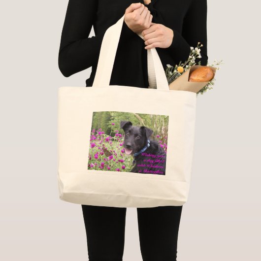 Een dag vol met Whiskers en Butterf Grote Tote Bag (Voorkant (product))