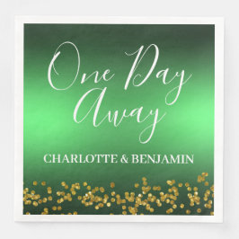 Een dag voor de winterkerstfeestdag servet