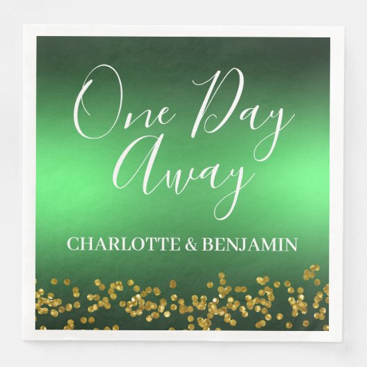 Een dag voor de winterkerstfeestdag servet (Voorkant)