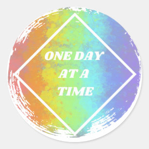 Eén dag voor één keer - NA, anonieme verdovende mi Ronde Sticker