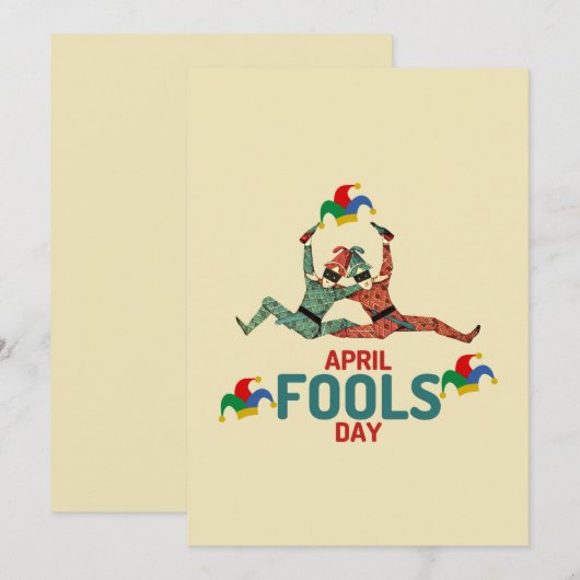 Een dag voor een stijlvol spel... April Fool Day Feestdagenkaart (Voorkant / Achterkant)