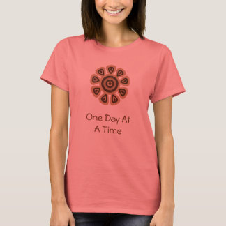 Een dag voor een T-shirt met een tijdrovende bruin
