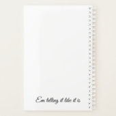 Eén dag voor een tijdplanner of agenda of kalender (Achterkant)