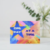 Eén dag voor een Time Blue Star-briefkaart Briefkaart (Staand voorkant)