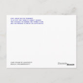 Eén dag voor een Time Blue Star-briefkaart Briefkaart (Achterkant)