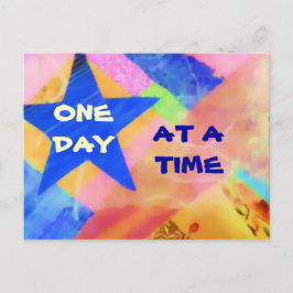Eén dag voor een Time Blue Star-briefkaart Briefkaart