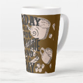Een Dag Voor Warme Chocolade Latte Mok (Rechterhoek)