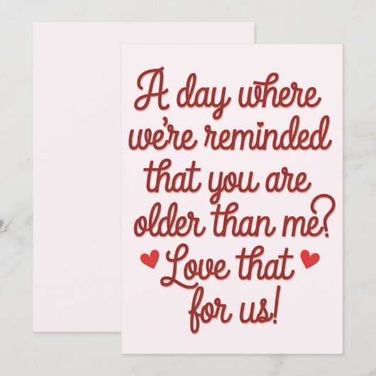 Een dag waarop we eraan herinnerd worden dat je ou kaart (Voorkant / Achterkant)