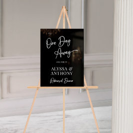 Een dag weg Black Welcome Sign Acryl Bord