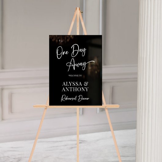 Een dag weg Black Welcome Sign Acryl Bord